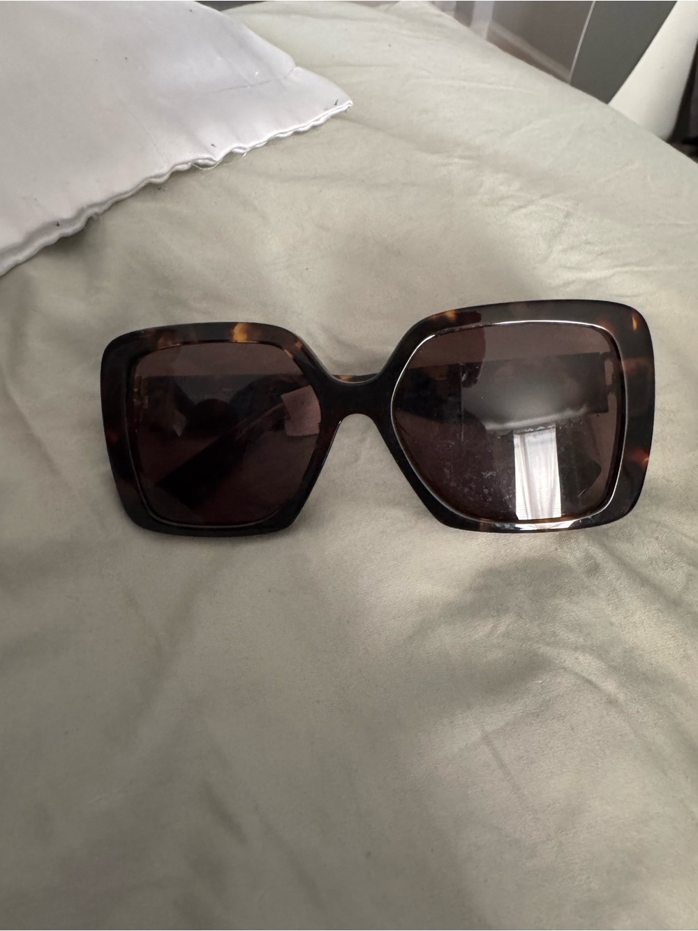 Miu Miu Tortoiseshell Oversized Square Sunglasses - Brown
